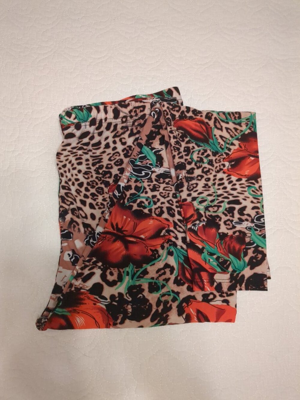 L-XXL ❤💢🌹💢❤ Floral and Cheetah Print Comfy Soft Leggings